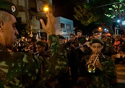 Exibição da Banda do Exército no Aniversário de Arujá