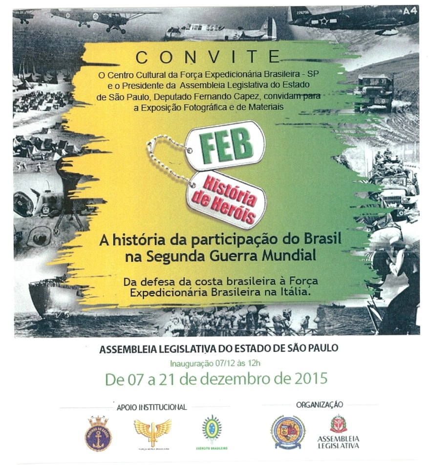 Exposição - História de Heróis na ALESP em parceira com o Centro Cultural da FEB